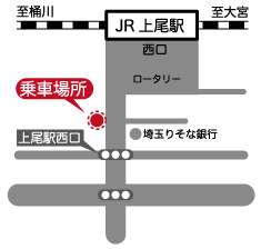 スクールバス乗降場所（ＪＲ上尾駅西口）